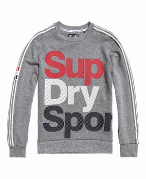 Superdry Athletico Crew Férfi Pulóver Szürke | LMFQU4208